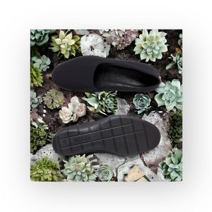 Ecco ❤︎ Felicia Stretch Leather Trim Wedge Heeled Loafers ❤︎ Black ❤︎ 39 8M 8.5M